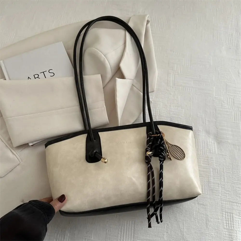 Y2K Large Capacity PU Leather Shoulder Bag for Women Women's Shoulder Bag SWANS