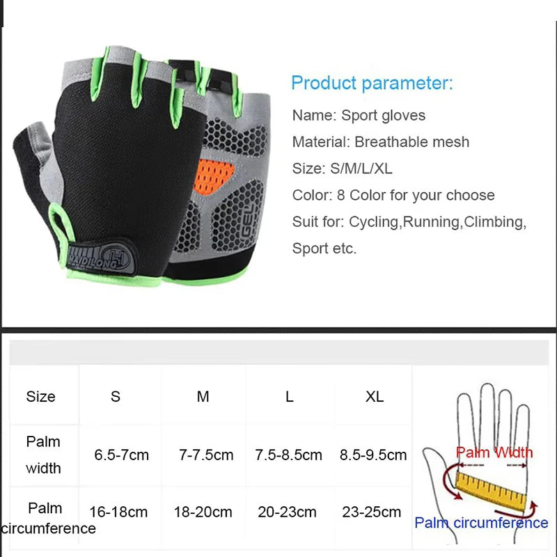 Half Finger Anti-Slip Cycling Gloves – Unisex Sports Gloves Sport Cycling Gloves SWANS