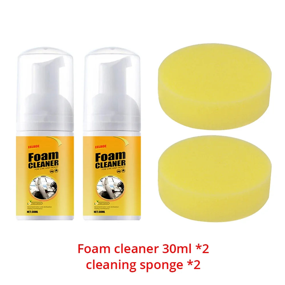 Multi-Purpose Foam Cleaner – Car Interior & Home Surfaces 30/100ml Foam Surface Cleaner SWANS 60ml sponge