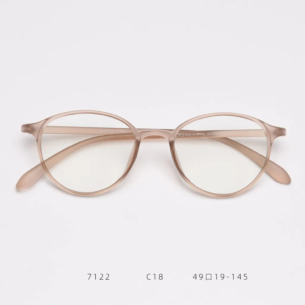Oval TR90 Eyeglasses Frames – Blue Light Blocking Clear Lens Eyeglasses Frames SWANS Coffee