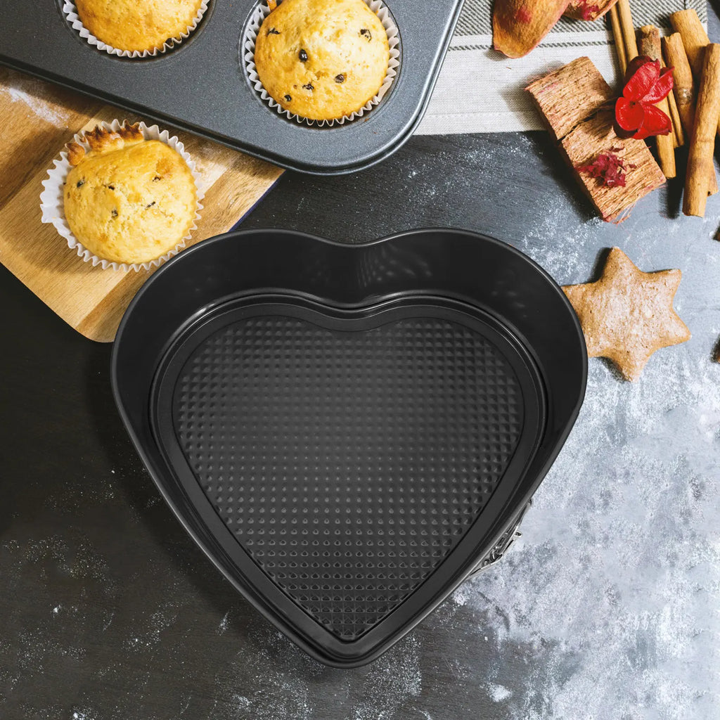 Heart Springform Cheesecake Pan – Nonstick Carbon Steel Mold Springform Cake Pan SWANS Default Title