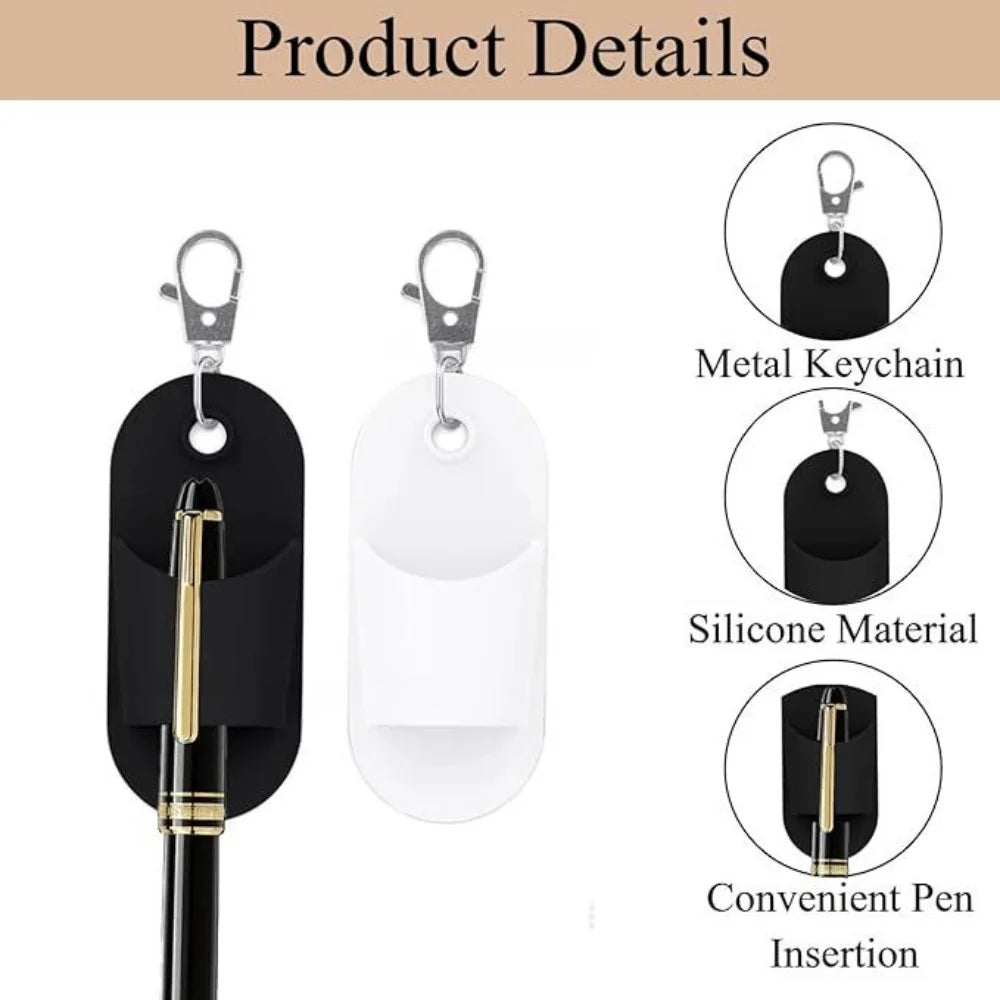Silicone Clip Keychain – Pen, Lip Balm & Glasses Holder Clip-On Keychain SWANS