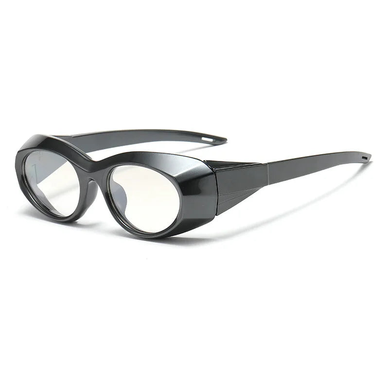 Y2K Steampunk Sunglasses UV400 Unisex Sport Goggle Shades Fashion Sunglasses SWANS Gray Silver