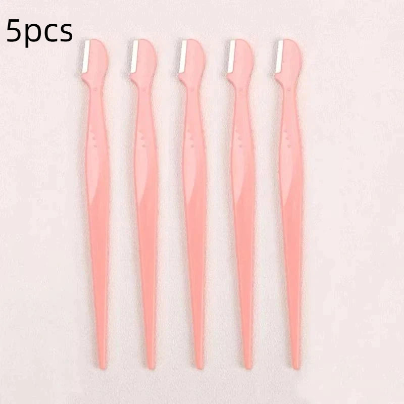 Stainless Steel Eyebrow Trimmer Set – Round Head 2/3/5 Pcs Eyebrow Trimmer Set SWANS 5pcs Orange