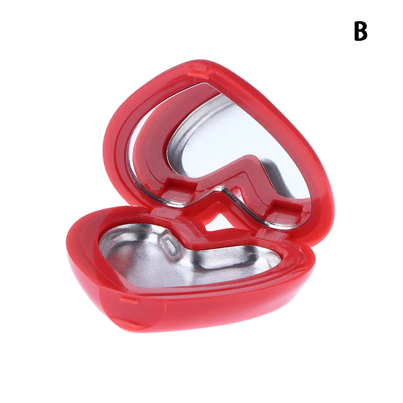 Heart Shape Refillable Makeup Palette Case with Mirror Makeup Palette Case SWANS bright red
