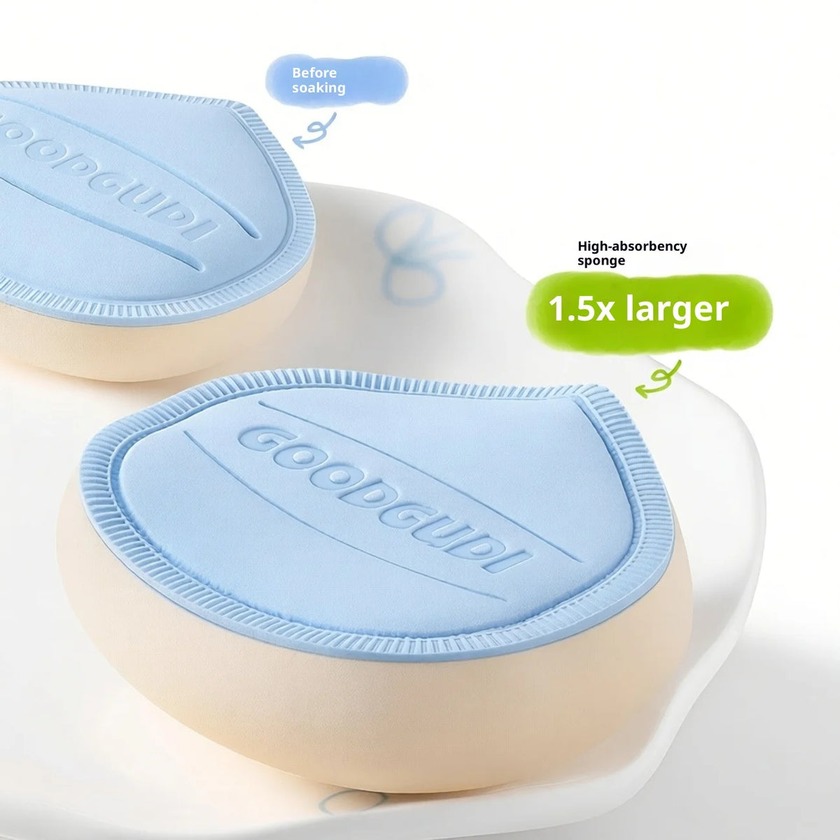 2-Pack Marshmallow Powder Puff – Soft Air Cushion Blending Sponge Makeup Puff Sponge SWANS