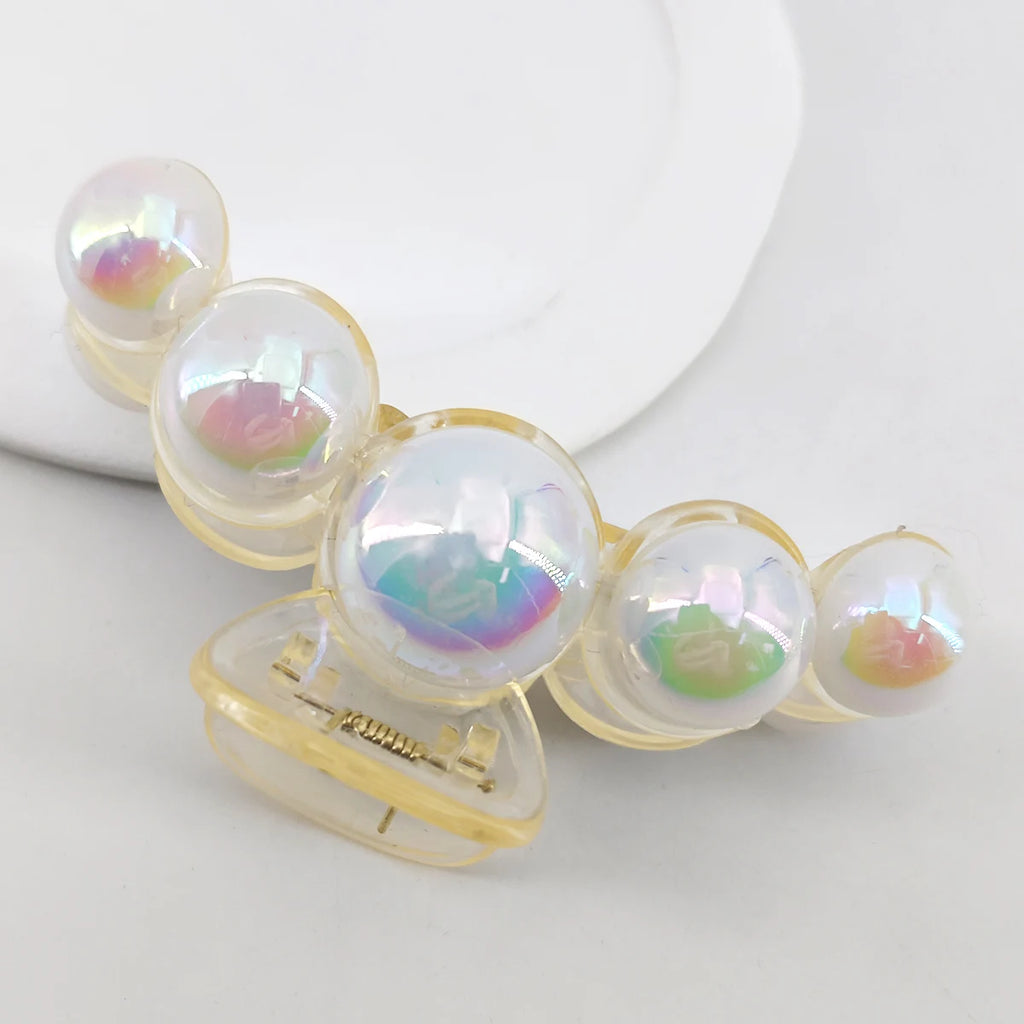 Large Acrylic Bead Hair Claw Clips for Women – Shark Clamp Hair Claw Clip SWANS 02