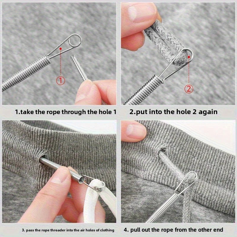 Bendable Drawstring Threader Clip – Elastic Band Cord Tool Sewing Threader Tool SWANS