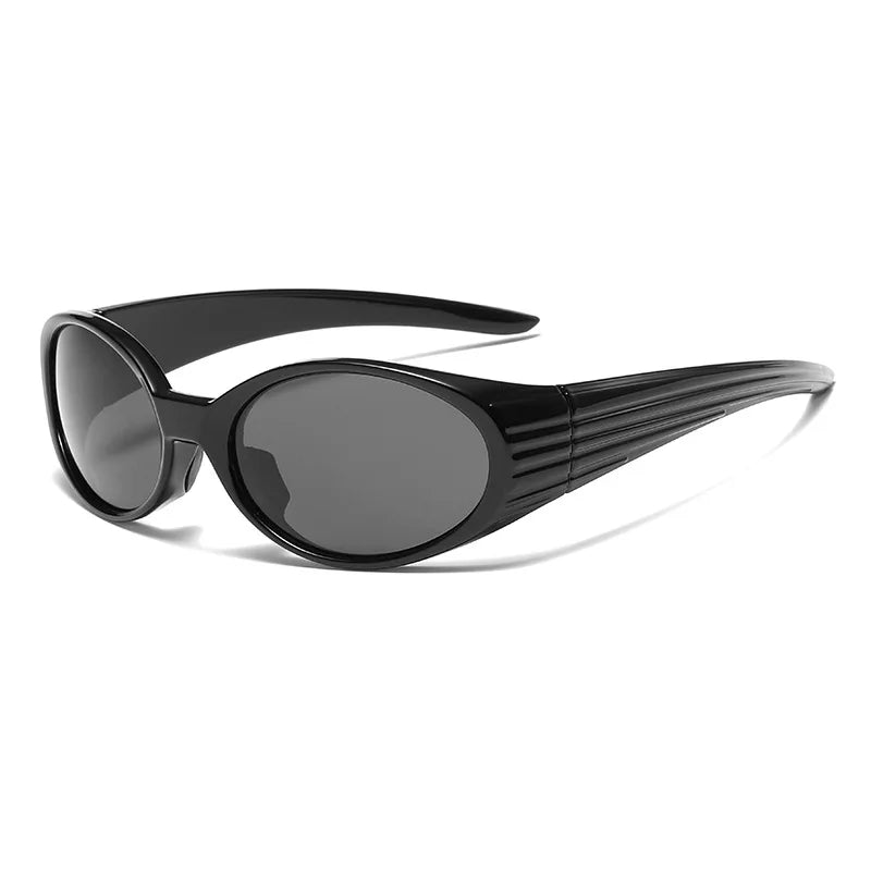 Y2K Steampunk Vintage Sunglasses Unisex UV400 Punk Goggle Steampunk Sunglasses SWANS Black Black