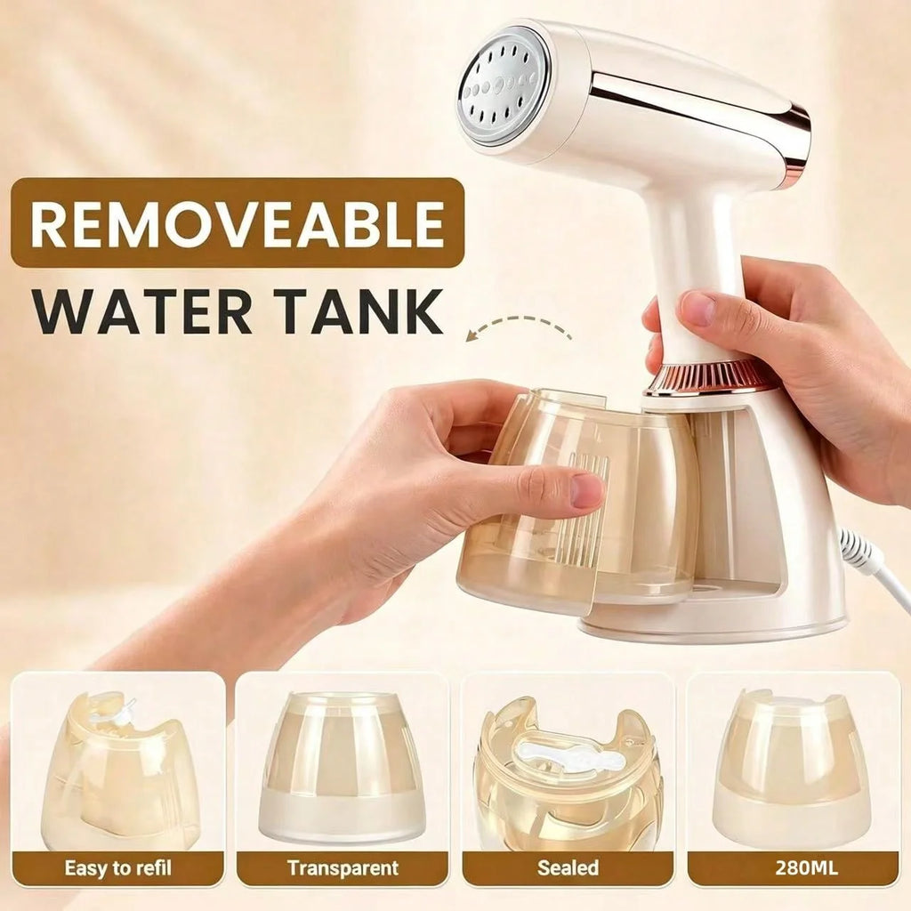 1500W Handheld Garment Steamer – 15-Sec Heat, 280ml Tank Garment Steamer SWANS