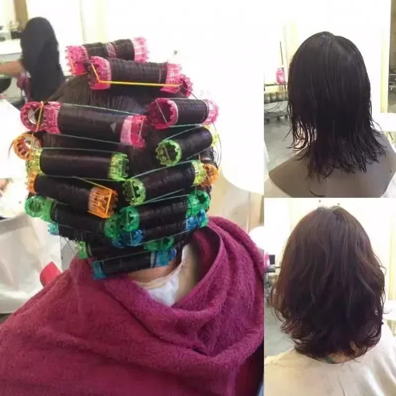 10-Pack Clear Perm Rods – Heatless Hair Rollers for Curls Hair Perm Rods SWANS
