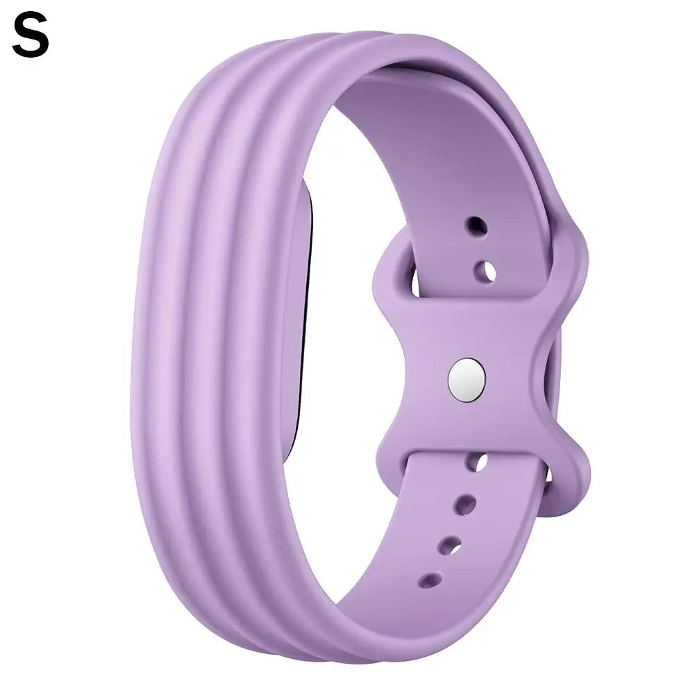 Silicone Sport Watch Band for Google Fitbit Air – Adjustable Smartwatch Band SWANS purle S