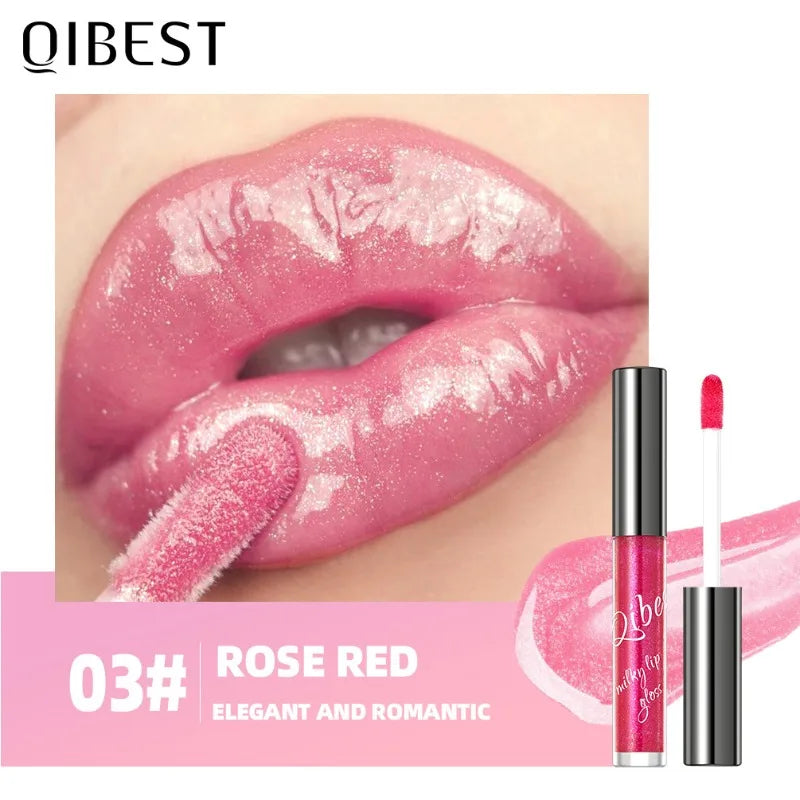 Taro Purple Lip Gloss Gold Sparkle – Glassy Shine & Hydrating Lip Gloss SWANS 3