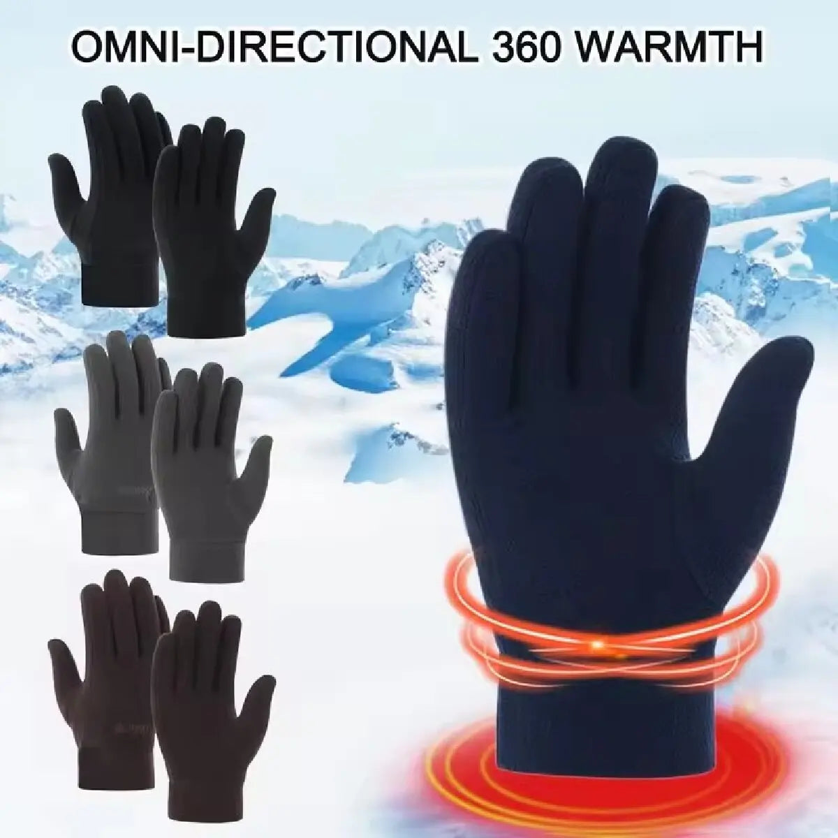 SWANS Thermal Fleece Winter Gloves – Windproof Unisex Winter Fleece Gloves SWANS