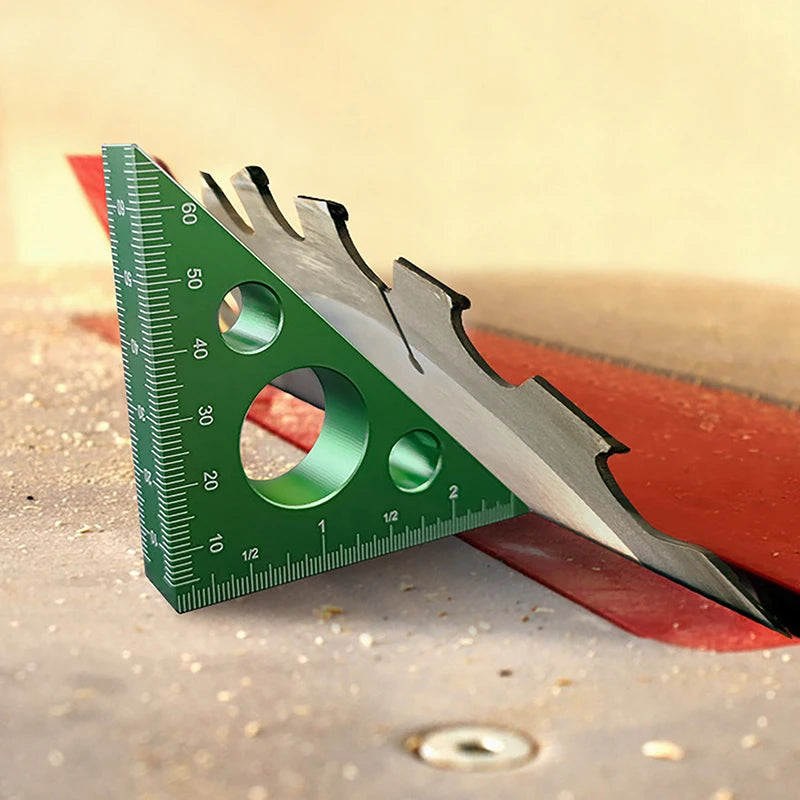 Aluminum Alloy Right Angle Ruler – 45/90° Marking Square Woodworking Angle Ruler SWANS