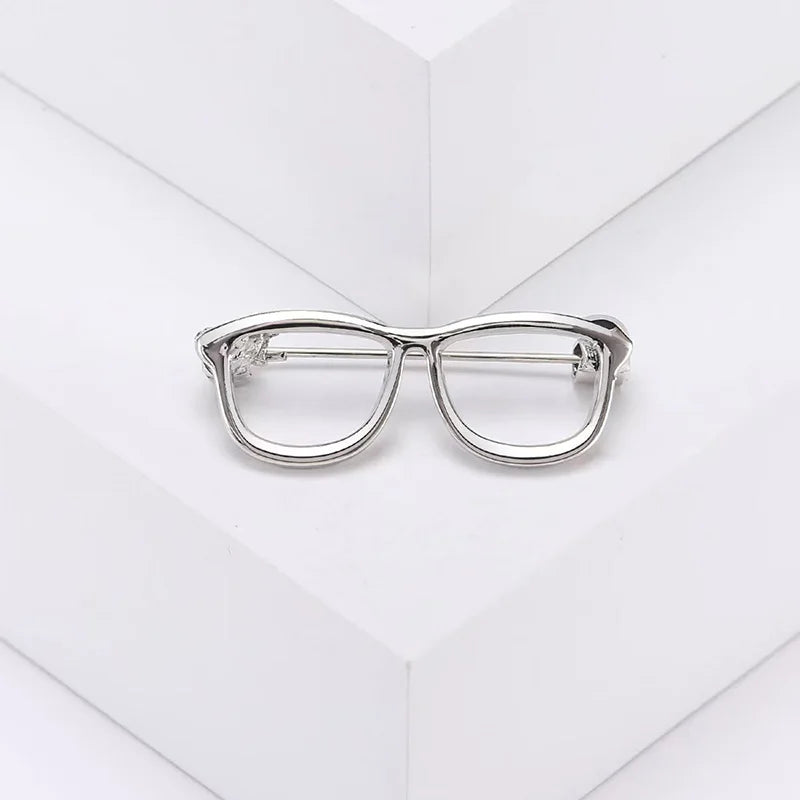 Eyeglasses Lapel Pin – Unisex Alloy Mini Brooch for Suits & Bags Lapel Pin Brooch SWANS Silver WHITE