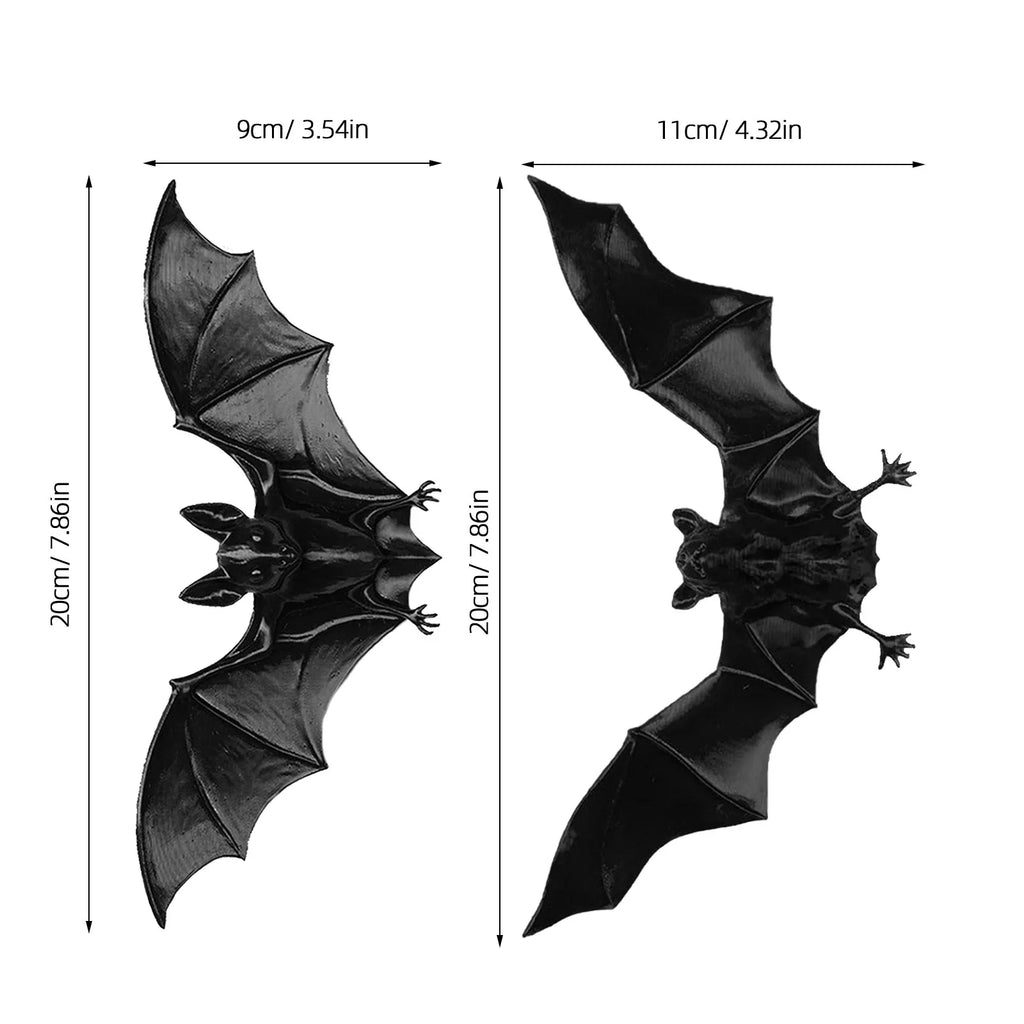 2-Pack Halloween PVC Bat Hanging Decorations Indoor & Outdoor Halloween Decoration SWANS