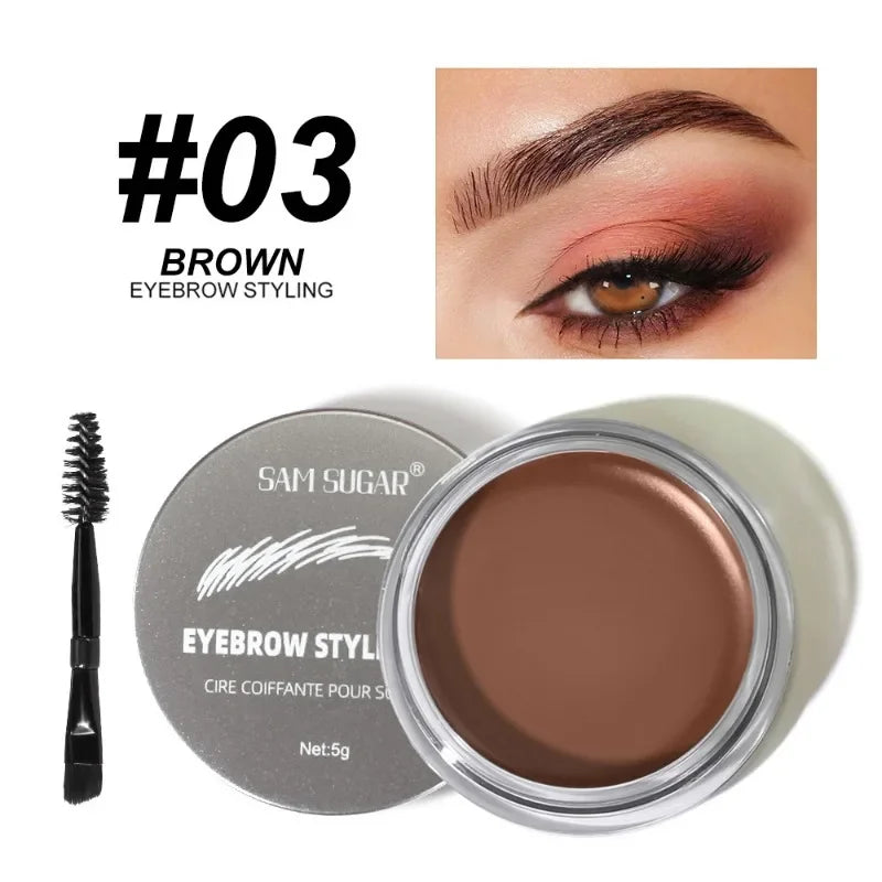 Waterproof Eyebrow Styling Gel – Long-Lasting Brow Dye Wax Eyebrow Styling Gel SWANS 03 brown