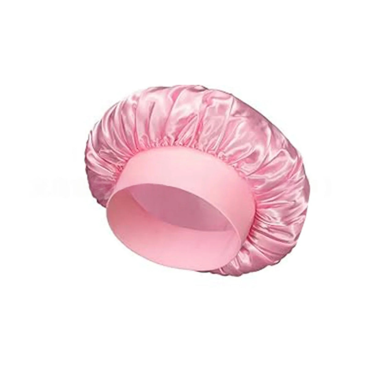 Satin Sleep Bonnet – Wide Elastic Band Hair Care Cap Satin Hair Bonnet SWANS pink