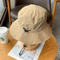 FAITOLAGI Drawstring Bucket Hat – Quick Dry UV Sun Cap Bucket Hat SWANS B Style khaki one size
