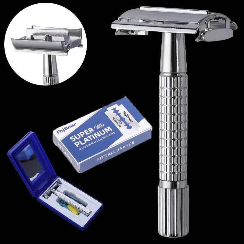YUNCHi Butterfly Double Edge Safety Razor – Chrome Shaver Safety Razor SWANS