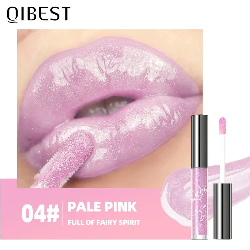 Taro Purple Lip Gloss Gold Sparkle – Glassy Shine & Hydrating Lip Gloss SWANS 4