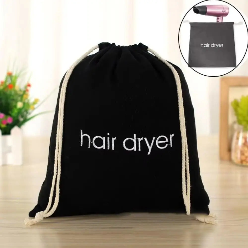 Canvas Hair Dryer Storage Bag – Dustproof Drawstring Organizer Hair Tool Storage Bag SWANS