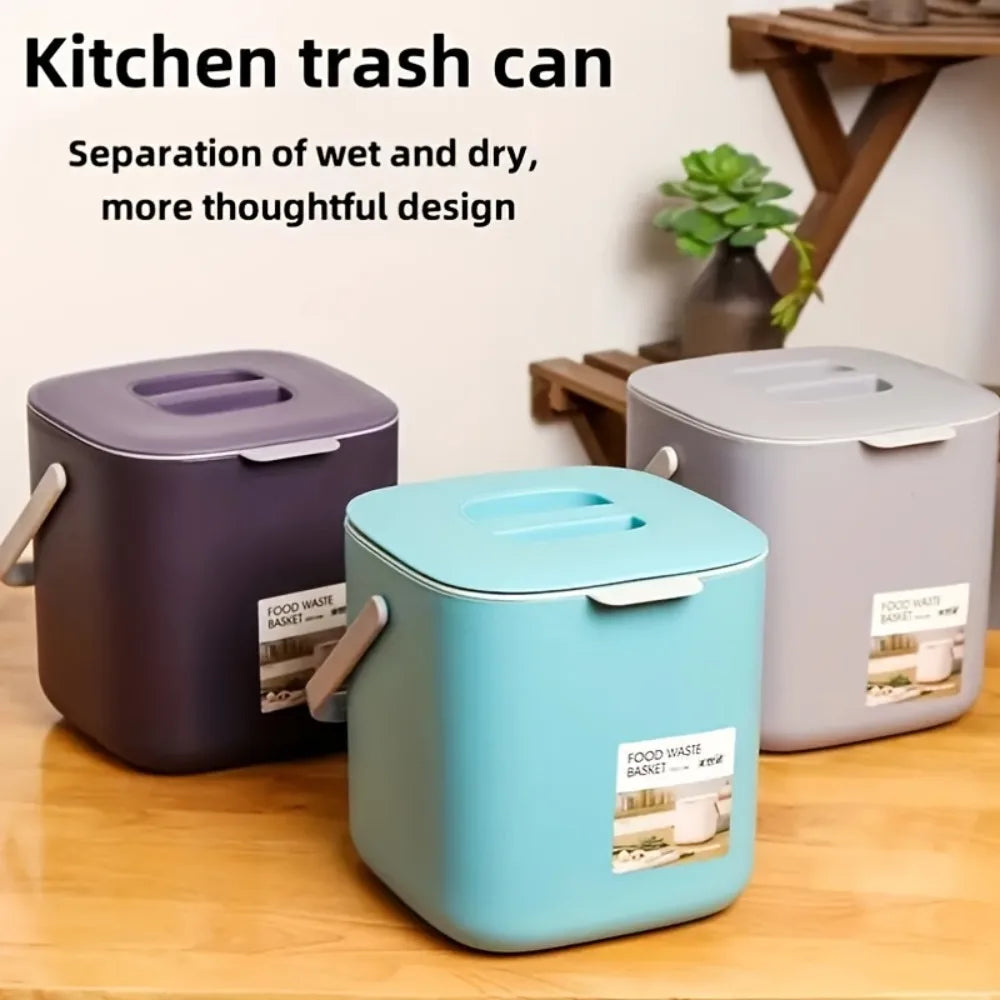 SWANS Portable Rectangular Waste Bin with Lid – Leak-Proof Lidded Waste Bin SWANS