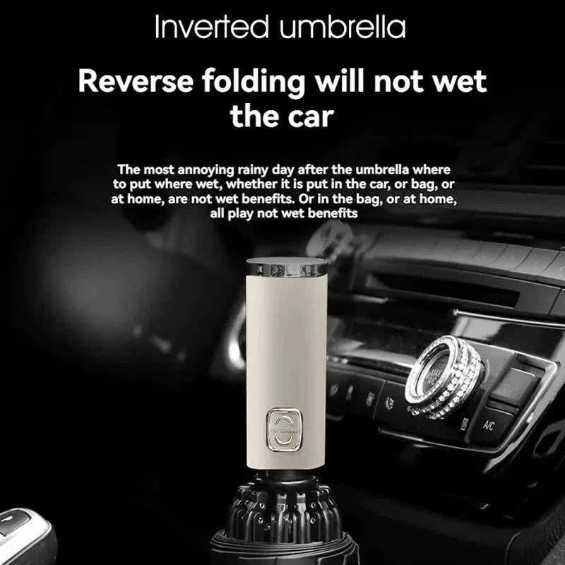 XMSJ Windproof Reverse Folding UV Umbrella with Reflective Stripe Folding Umbrella SWANS