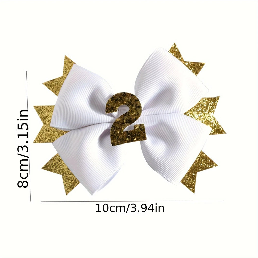 Baby Girls Bow Hair Clips – Princess Barrettes for Toddlers Baby Hair Clips SWANS WHITE