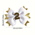 Baby Girls Bow Hair Clips – Princess Barrettes for Toddlers Baby Hair Clips SWANS WHITE