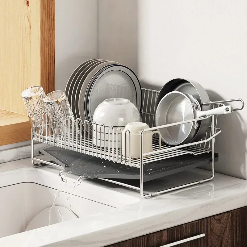 Foldable Dish Drying Rack – Plate Storage Organizer | SWANS Dish Drying Rack SWANS