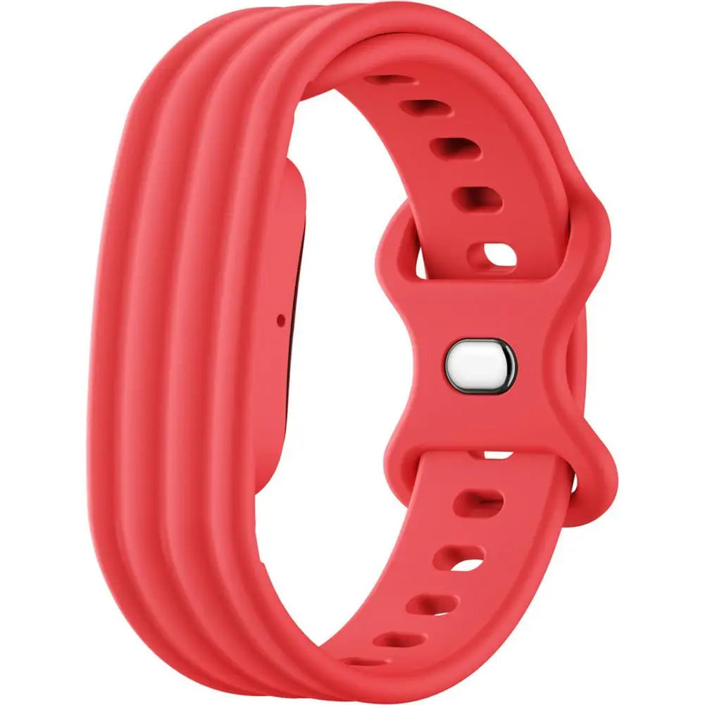 Silicone Watch Band for Google Fitbit Air – Butterfly Buckle Smartwatch Band SWANS Red
