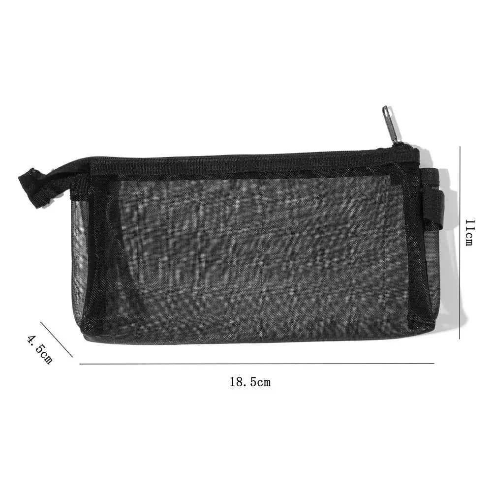 Transparent Mesh Makeup Bag – Portable Cosmetic Organizer Cosmetic Makeup Bag SWANS
