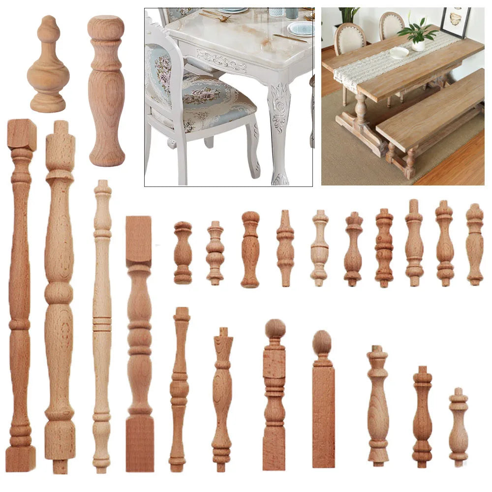 Vintage Wood Carved Furniture Leg – European Cabinet Foot Wood Furniture Leg SWANS