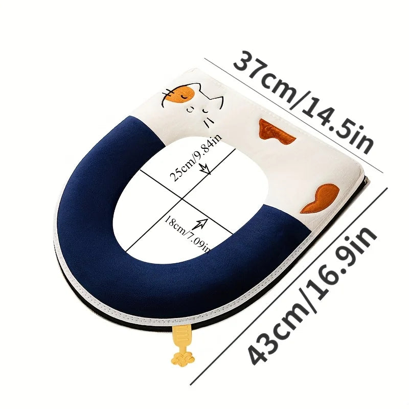 SWANS Plush Toilet Seat Cushion – Waterproof Non-Slip Cover Toilet Seat Cushion SWANS