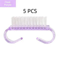 5-Pack Nail Cleaning Brushes – Soft Bristles, Ergonomic Handle Nail Cleaning Brush SWANS A2 100V-127V US Plug