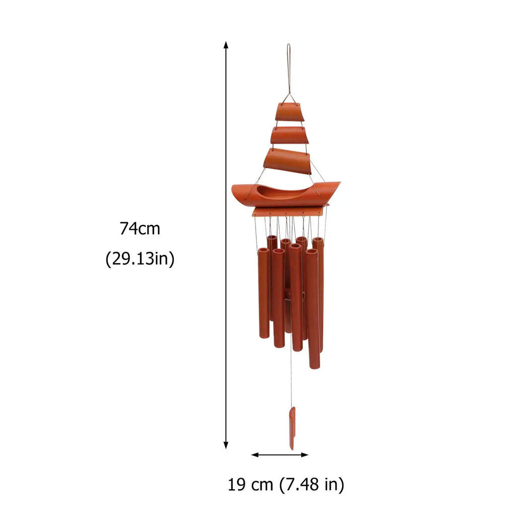 ROSENICE Bamboo Wind Chime – Indoor & Outdoor Hanging Decor Wind Chime Decor SWANS