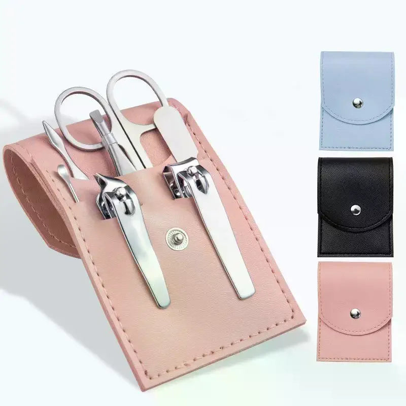 4-Piece Stainless Steel Manicure & Pedicure Set with Pouch Manicure Pedicure Set SWANS