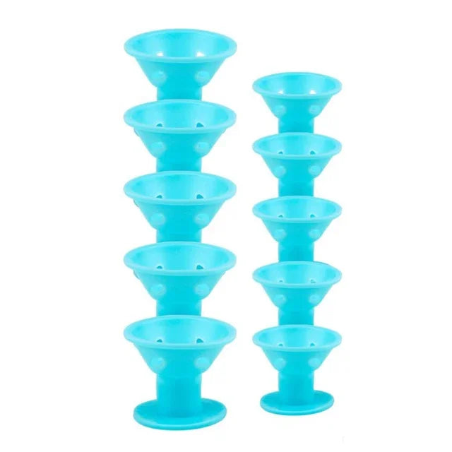 10-Pack Heatless Foam Hair Curlers – Flexible Bendy Rollers Foam Hair Curlers SWANS 5 big 5 small