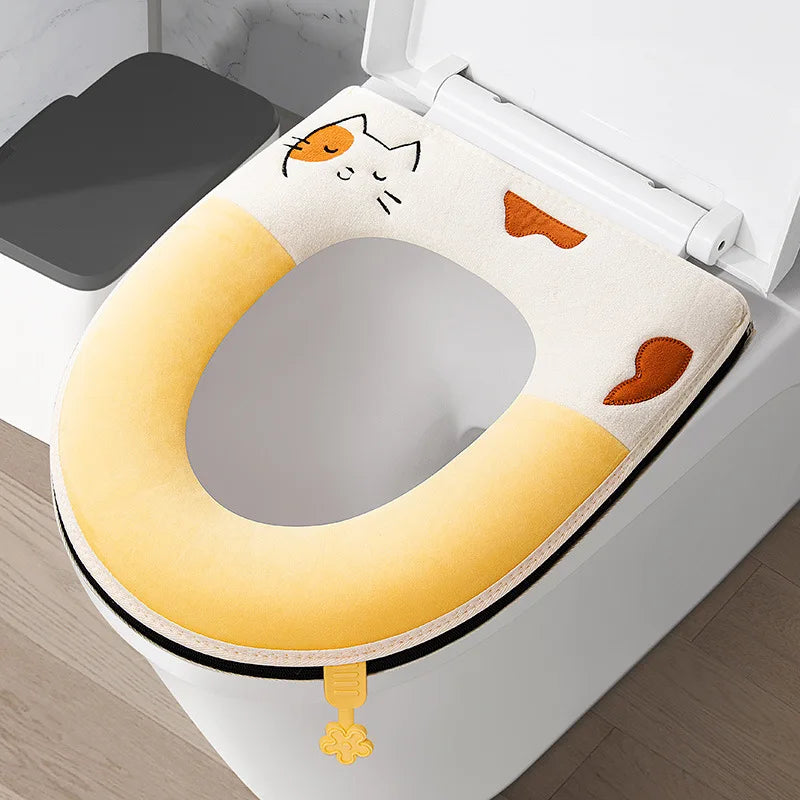 SWANS Plush Toilet Seat Cushion – Waterproof Non-Slip Cover Toilet Seat Cushion SWANS YELLOW