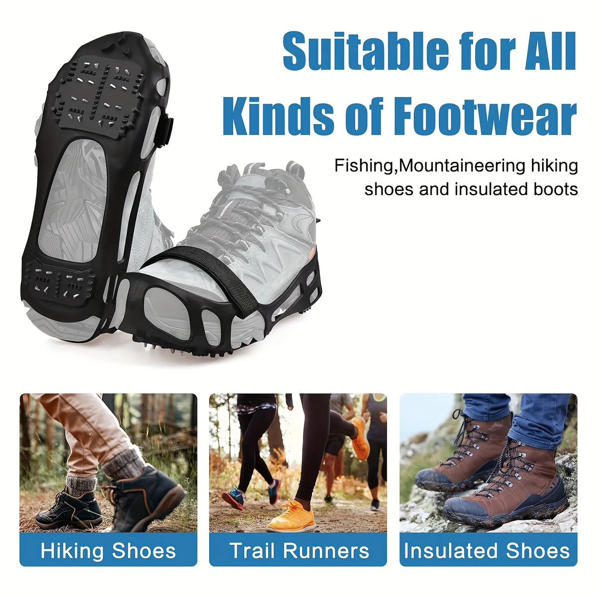 SWANS Snow Ice Cleats – Anti-Slip Winter Shoe Spikes Ice Traction Cleats SWANS