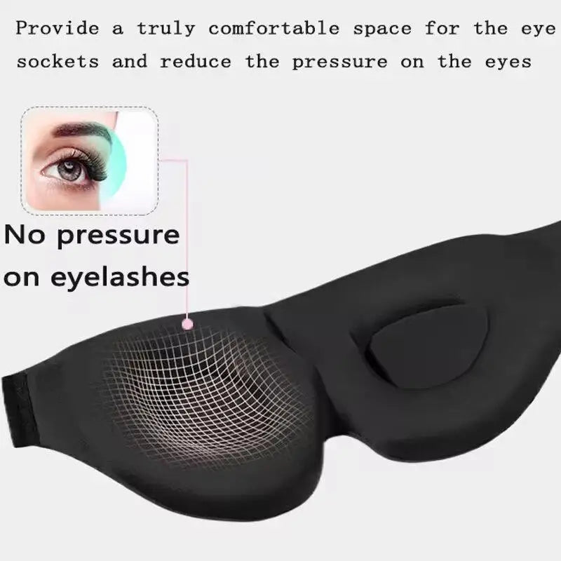 3D Contoured Sleep Mask – Adjustable Blackout Eye Cover Sleep Mask SWANS