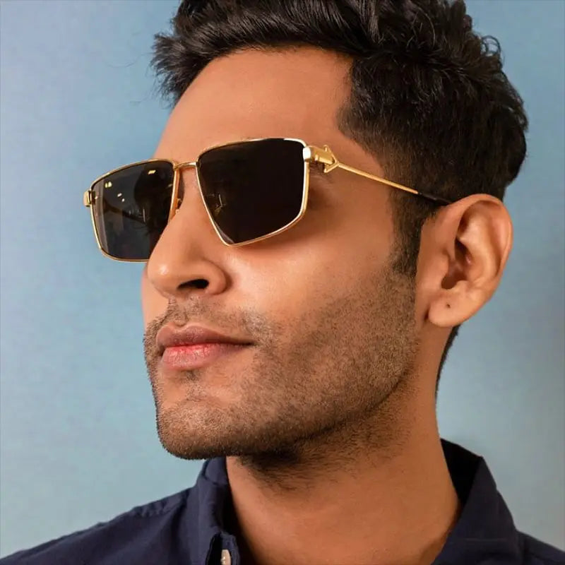 TOYEARN Vintage Square Sunglasses UV400 Metal Steampunk Shades Fashion Sunglasses SWANS