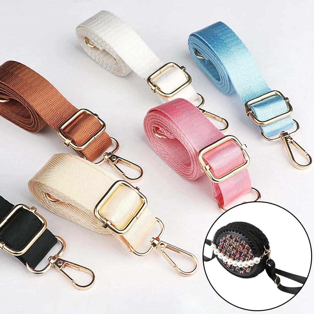 1.3M Adjustable Nylon Shoulder Bag Strap with Lobster Clasp Replacement Bag Strap SWANS