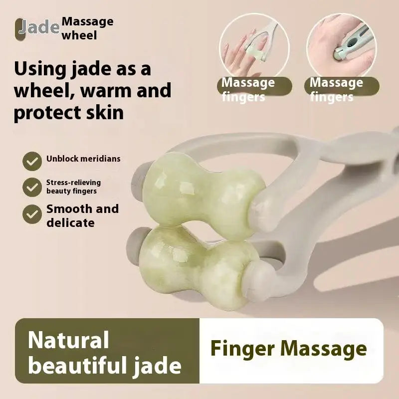 YOVIP Jade Dual-Row Roller Finger Massager – Portable Finger Massager SWANS