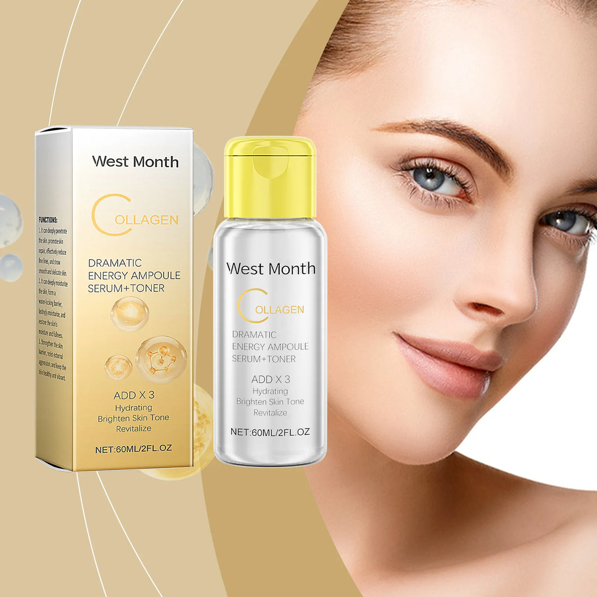 WEST MONTH Face Toner – Brightening, Hydrating & Smoothing 60ml Face Toner SWANS