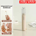 SWANS Foldable 2-in-1 Travel Toothbrush with Toothpaste Storage Travel Toothbrush Set SWANS WHITE