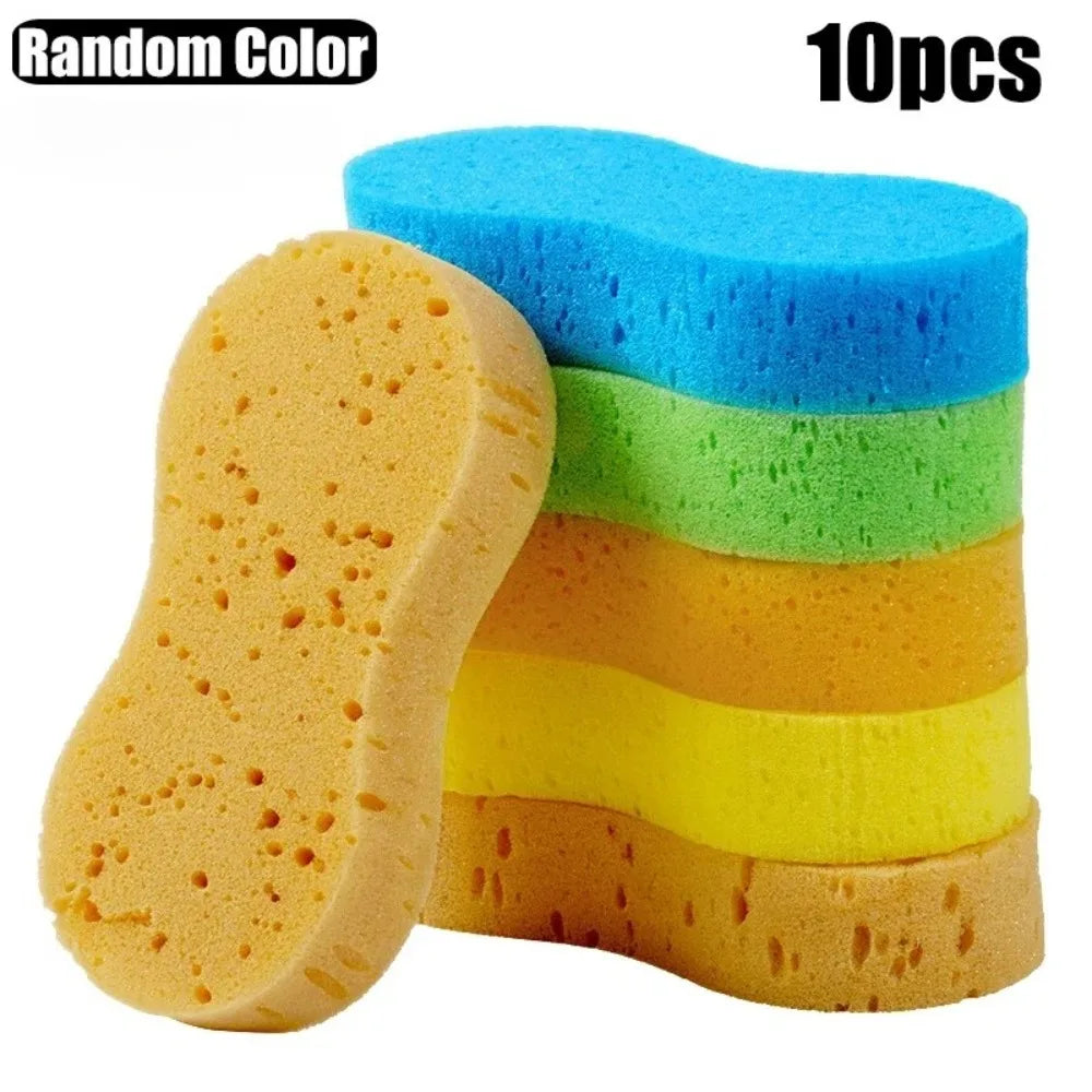 Large Honeycomb Car Wash Sponge – Scratch-Free High Density Foam Car Wash Sponge SWANS 10pcs-random color