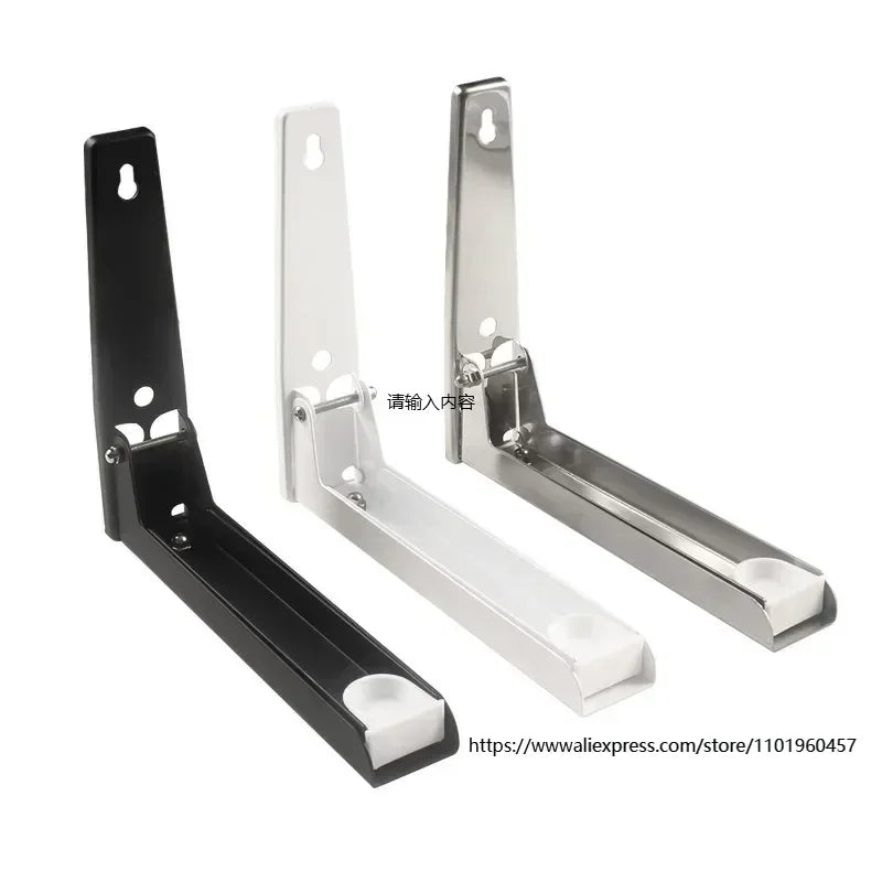 Stainless Steel Foldable Microwave Shelf Rack – Adjustable Wall Mount Kitchen Shelf Rack SWANS